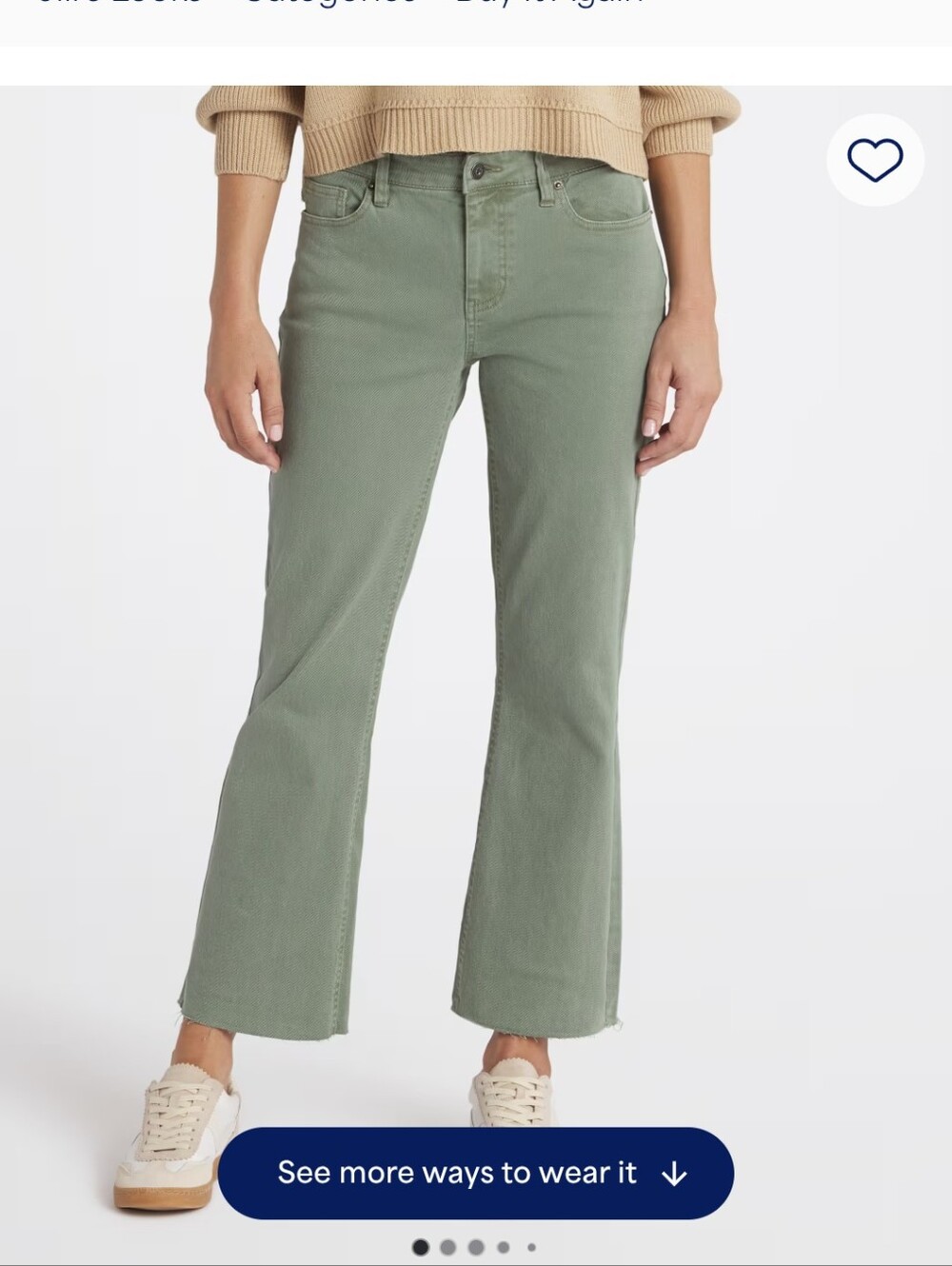 Flag & Anthem Olive Green Straight-Leg Denim